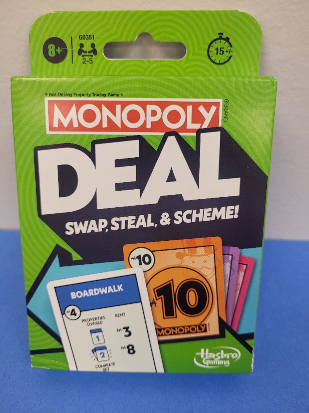Monopoly Deal Card Game Portable Road Trips Vacation Fast Shipping New